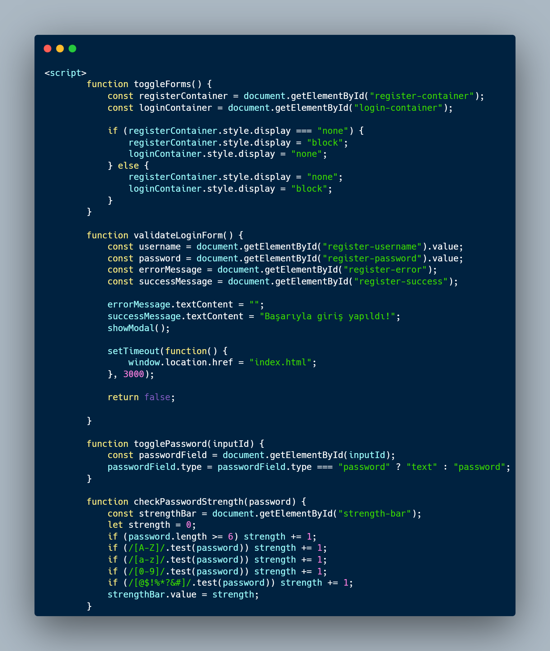 Login System JS
